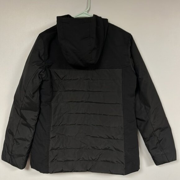 Via Spiga Size L,  Lightweight Packable Puffer Coat Jacket Hooded Black - Picture 3 of 8